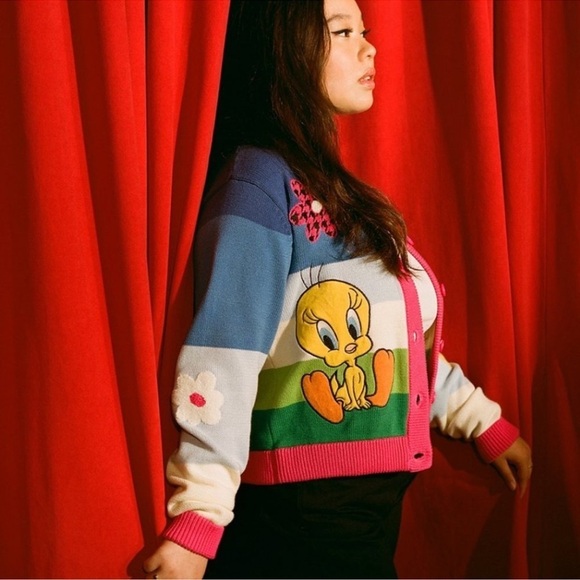 Teddy Fresh Sweaters - Looney Tunes x Teddy Fresh Tweety Cardigan - Size XS